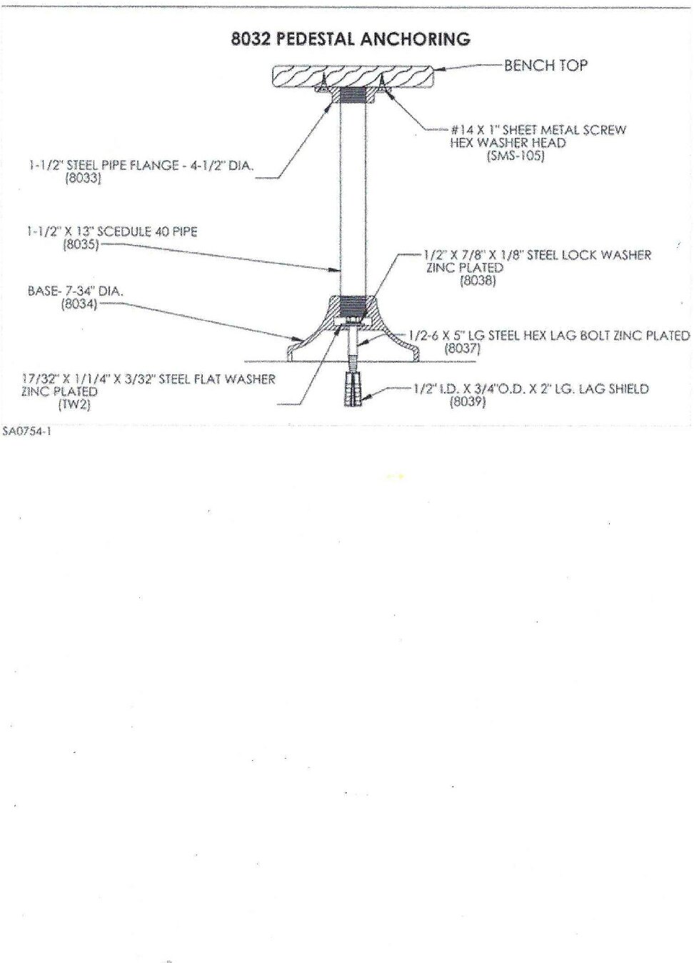 Adjustable Steel Pedestal With Concealed Anchoring - Image 2