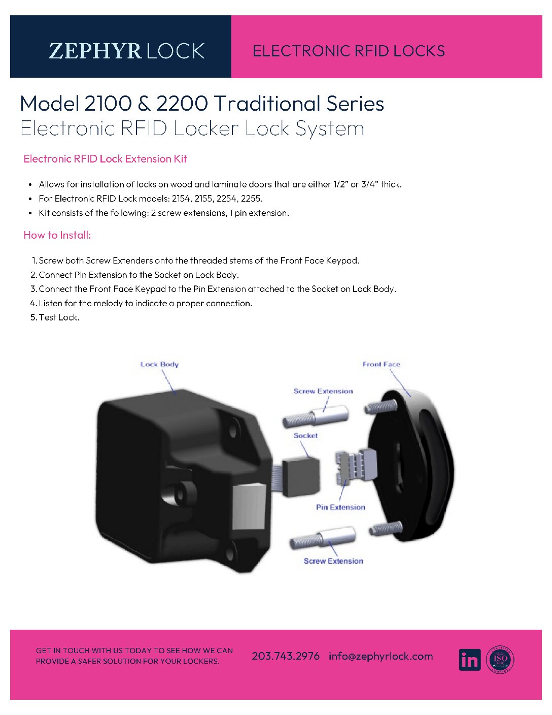 Zephyr RFID Electronic Locks, Card Controlled - Image 5