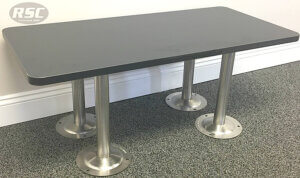 ADA Phenolic Locker Room Bench With 304 Stainless Steel Pedestals