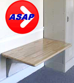 ADA Wall Mounted Locker Room Bench